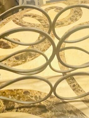 Elegant Pottery Barn metal wine rack (six bottles) & matching book ends.
